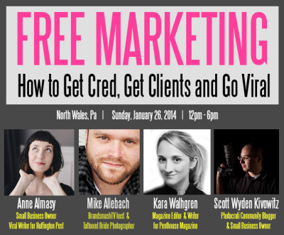 We’re Sponsoring a “Free Marketing” Workshop in Pennsylvania on Jan 26 2014